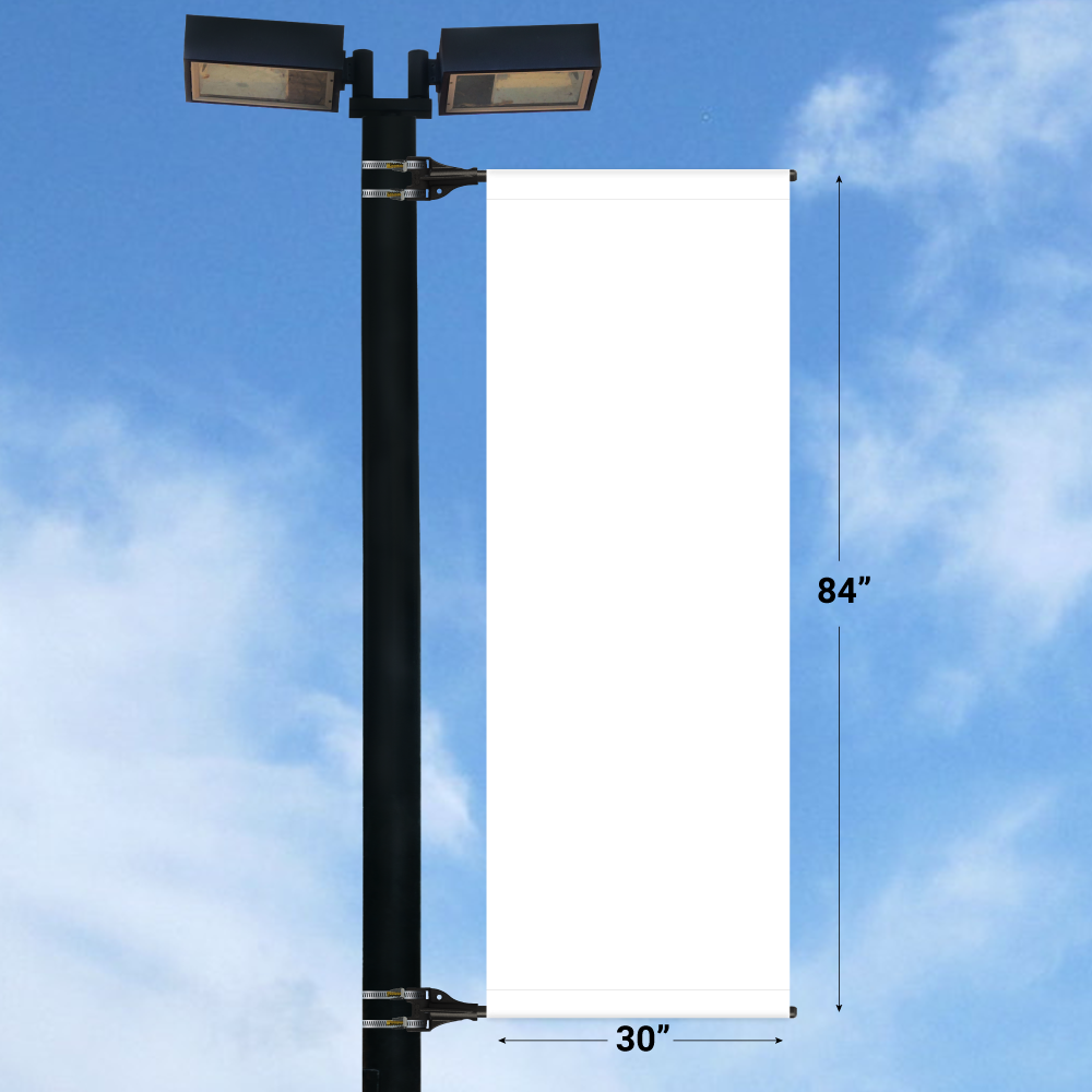 StrongArm Light Pole Banner - Double-Sided - 30" x 84"