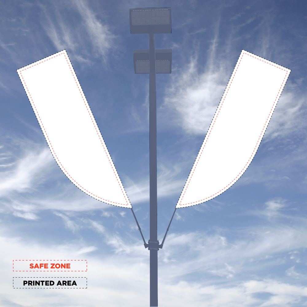 WindSpin™ Custom Replacement Light Pole Flag - Double - Hardware not included