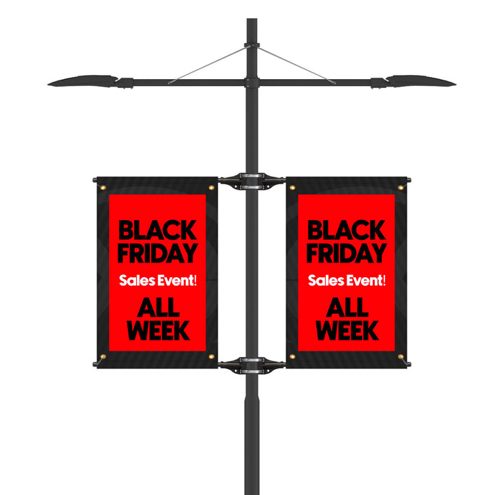 StrongArm Light Pole Double Banner Bracket Kit - Banner not included